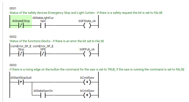 B&R Ladder Diagram shown in Copia