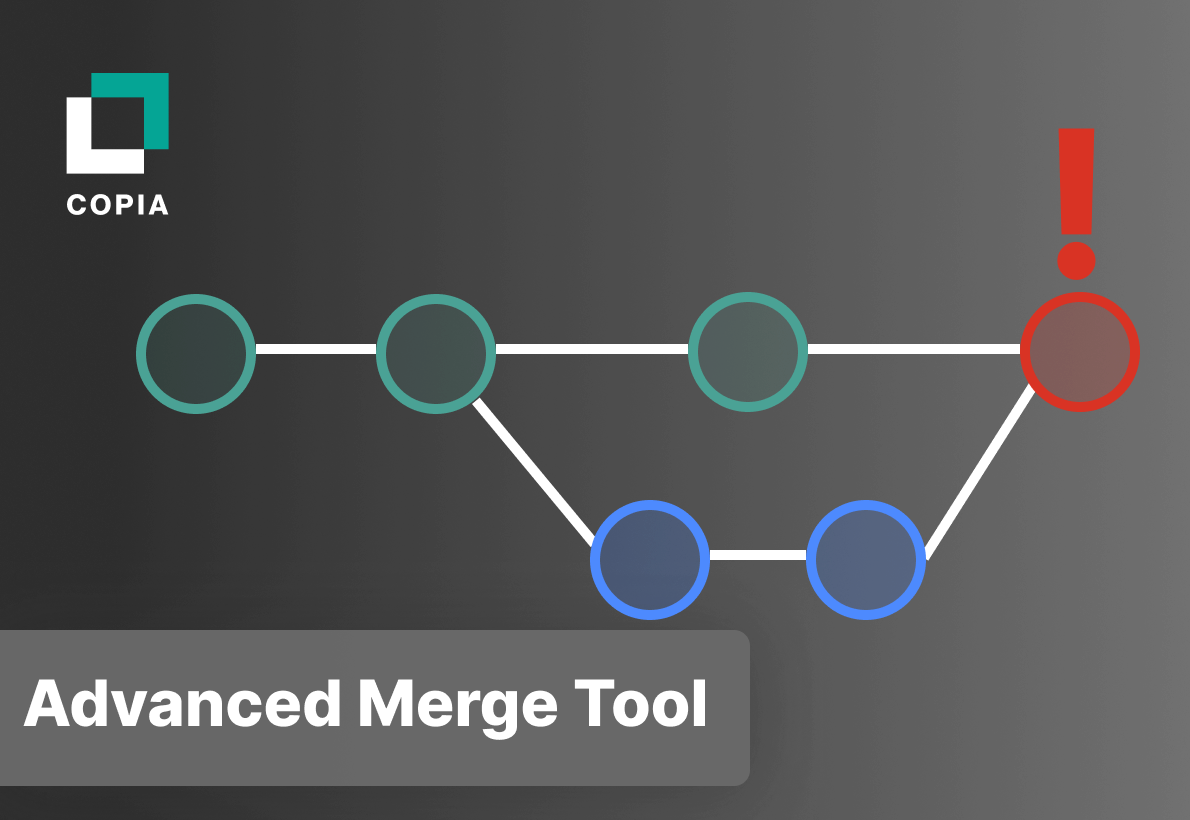 A diagram of a network with nodes connected by lines, highlighting an error or alert with a red node and exclamation mark.
