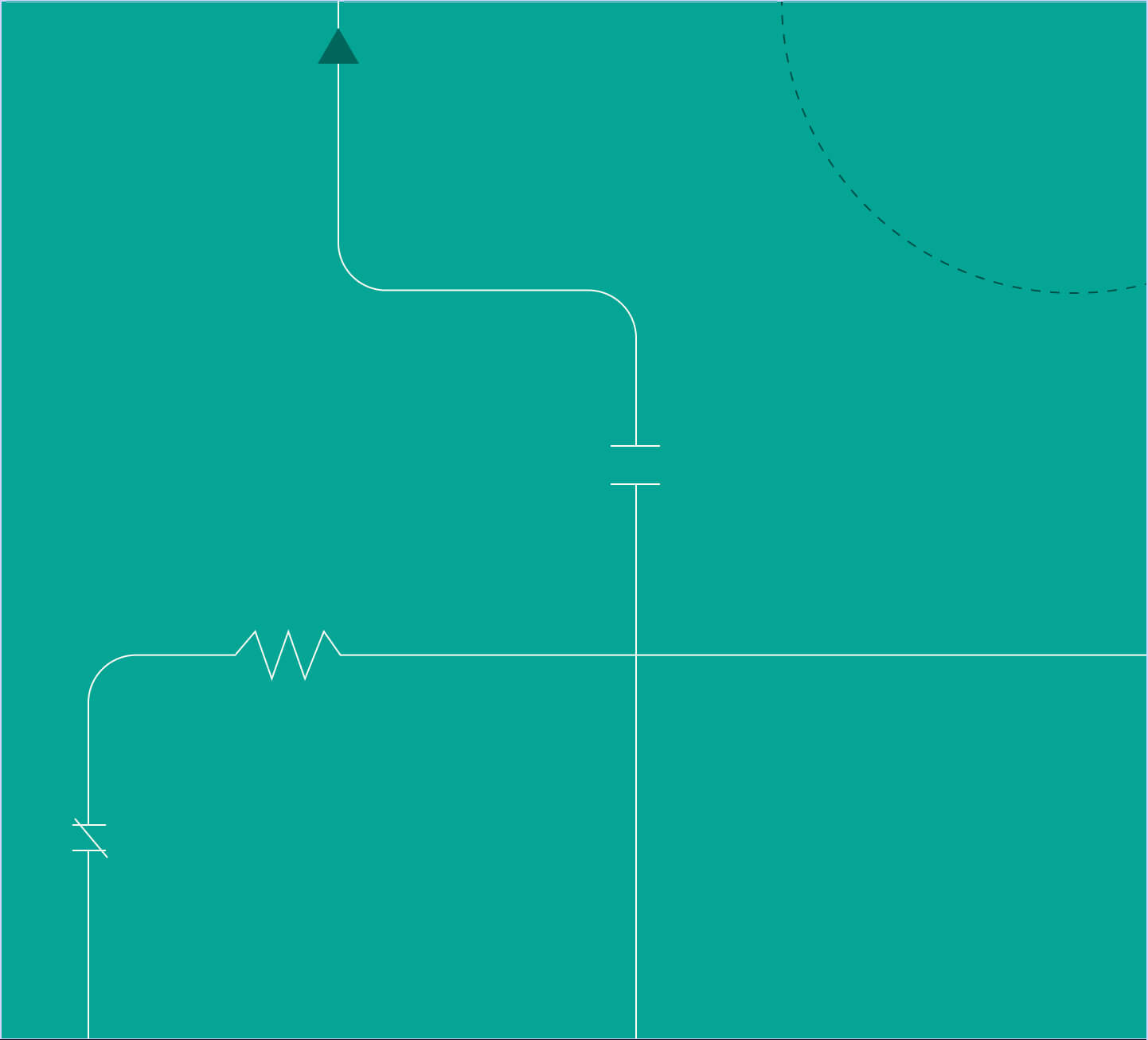 Abstract digital background with circuit diagram elements and a teal color scheme.