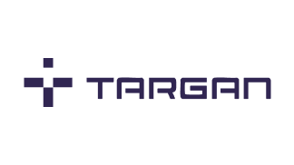 Copia Home Targan logo features a purple cross symbol followed by the word "TARGAN" in bold purple letters.