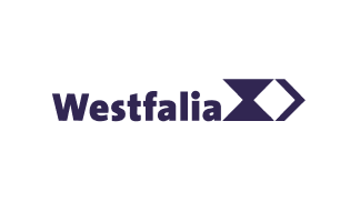 The Copia Home Westfalia logo features the word "Westfalia" with a stylized diamond-shaped symbol to its right.