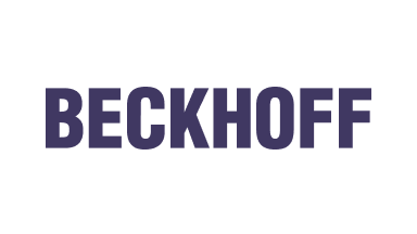 Beckhoff logo in bold purple uppercase letters on a white background.
