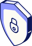 A shield with a lock icon representing cybersecurity protection for IT teams and CISOs.